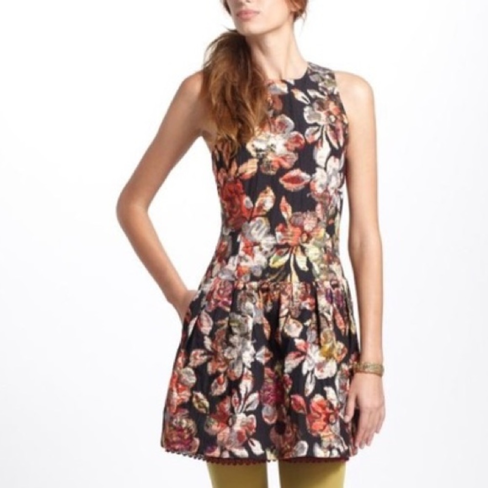 Liefsdottir brocade drop-waist dress